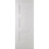 Premium Single Sliding Door & Wall Track - Amsterdam 3 Panel Door - White Primed