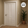 UK Made to Measure - Elston Panel Interior Door - Premium Primed - 7 Colour Options