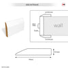 Made to Size Single Interior White Primed MDF Frame and Modern Architrave Set - For 30 Minute Fire Doors