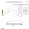 Made to Size Double Interior White Primed Door Lining Frame and Modern Architrave Set - For 30 Minute Fire Doors