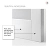 Urban Deco® Solid Wood Internal Door UK Made - Clear Glass - Cloud White Premium Primed - Bespoke Sizes