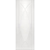 Premium Single Sliding Door & Wall Track - Pesaro Flush Door - White Primed