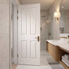 Canterbury Grained 4 Panel Fire Internal Door - White Primed - 1/2 hour Fire Rated