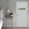 Orkney 1 Pane 2 Panel Solid Wood Internal Door UK Made DD6403SG Frosted Glass - Eco-Urban - Colour Options
