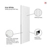 J B Kind White Aria Primed Flush Internal Door Pair - 1/2 Hour Fire Rated