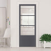 Staten 3 Pane 1 Panel Solid Wood Internal Door UK Made DD6310G - Clear Glass - Eco-Urban - Colour Options
