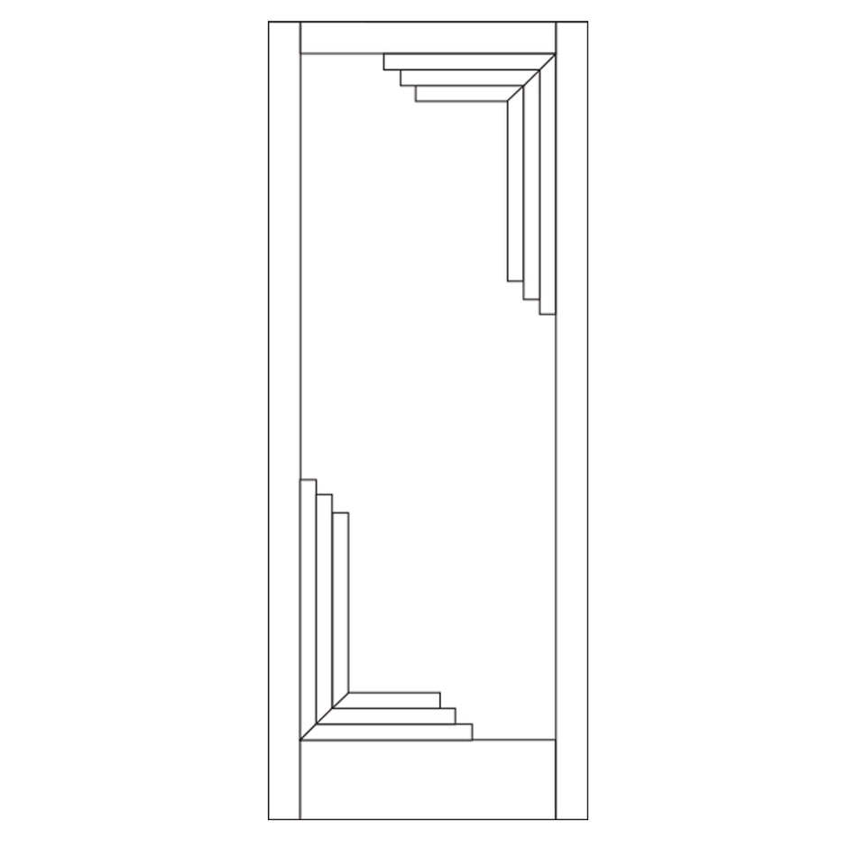 Urban Deco® Solid Wood Internal Door UK Made - Cloud White Premium Primed - Bespoke Sizes