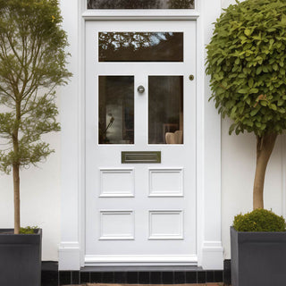 Image: External Victorian Bronte Made to Measure Front Door - 45mm Thick - Seven Colour Options - Toughened Double Glazing