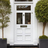 External Victorian Bronte Made to Measure Front Door - 45mm Thick - Seven Colour Options - Toughened Double Glazing