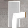 Made to Size Single Interior White Primed MDF Frame and Simple Architrave Set - For 30 Minute Fire Doors