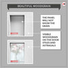 Adiba Solid Wood Internal Door UK Made DD0106T Tinted Glass - 7 Colour Options Premium Primed - Urban Lite® Bespoke Sizes