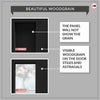 Drake Panel Solid Wood Internal Door Pair UK Made DD0108P - Shadow Black Premium Primed - Urban Lite® Bespoke Sizes