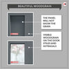 Chord Panel Solid Wood Internal Door UK Made DD0110P - 7 Colour Options Premium Primed - Urban Lite® Bespoke Sizes
