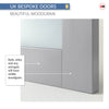 UK Made to Measure - Elston Interior Door - Tinted Glass - Premium Primed - 7 Colour Options