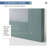 UK Made to Measure - Wilton 1930'  Interior Door - Clear Reeded  Glass - Premium Primed - 7 Colour Options