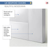 UK Made to Measure - Wilton 1930'  Interior Door - Frosted Glass - Premium Primed - 7 Colour Options