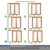 ThruEasi Oak Room Divider - Worcester Clear Glass Unfinished Door Pair with Full Glass Side