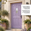 York Meranti Wooden Front Door - Stippolyte Toughened Double Glazing