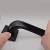 Zenith Door Lever Bathroom Handle Pack - 3 Square Hinges - Matt Black