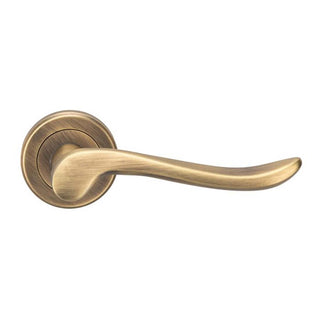 Image: Outlet -  Serozzetta Verdun ZIN3130 Lever Latch Handles on Round Rose AB
