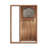 Estate Crown Hardwood Door and Frame Set - Lead Caming Double Glazing - One Unglazed Side Screen, From LPD Joinery