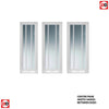Five Folding Doors & Frame Kit - Worcester 3 Pane 3+2 - Clear Glass - White Primed