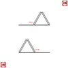 Two Folding Doors & Frame Kit - Pattern 10 Shaker Oak 2+0 - Obscure Glass - Unfinished