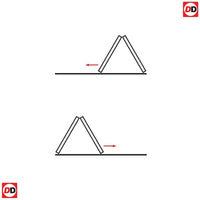 Two Folding Doors & Frame Kit - Vancouver 4 Pane Oak 2+0 - Clear Glazed Offset - Prefinished
