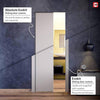 Image demonstrating the difference between Ermetika single pocket doors and Ermetika frameless pocket doors