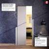 Forli White Flush Absolute Evokit Pocket Double Pocket Door - Clear Glass - Aluminium Inlay - Prefinished