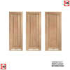 LPD Joinery Fire Door, Lincoln 3 Panel Oak - 1/2 hour Fire Rated