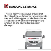Two Folding Doors & Frame Kit - Vancouver 4 Pane Oak 2+0 - Clear Glazed Offset - Prefinished