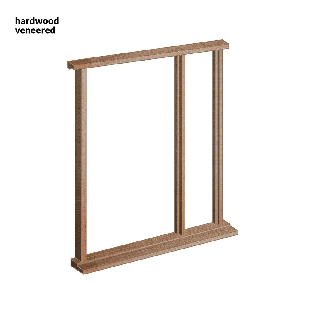 Cottage External Hardwood Door and Frame Set - Bevelled Tri Glazed - Two Unglazed Side Screens, From LPD Joinery