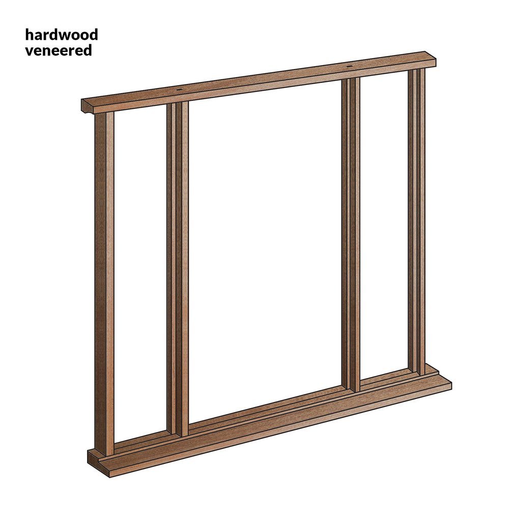 Colonial 4 Panel External Hardwood Door and Frame Set, From LPD Joinery