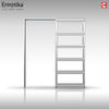 Emilia Oak Flush Absolute Evokit Pocket Door - Stepped Panel Design