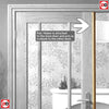 SA 15 Pane Internal Door Pair - Clear Glass - White Primed