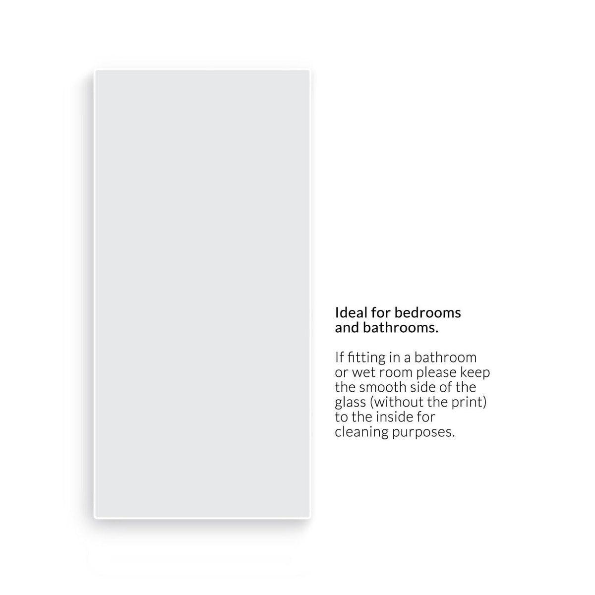 Double Glass Sliding Door - Moor 8mm Obscure Glass - Planeo 60 Pro Kit