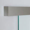 Double Glass Sliding Door - Bamboo 8mm Obscure Glass - Clear Printed Design with Elegant Track