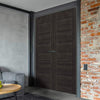 J B Kind Laminates Tigris Cinza Dark Grey Coloured Internal Door Pair - Prefinished