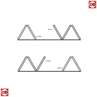 Five Folding Doors & Frame Kit - Vancouver 5 Panel Effect Flush Oak 3+2 - Prefinished