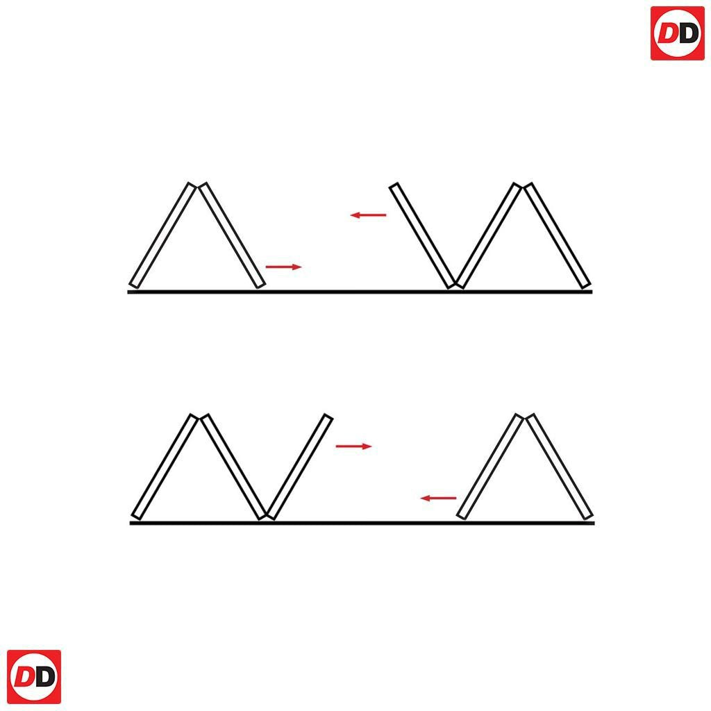 Five Folding Doors & Frame Kit - Vancouver 5 Panel Effect Flush Oak 3+2 - Prefinished