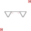 Four Folding Doors & Frame Kit - Verona Flush 2+2 - White Primed