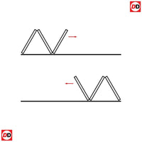 Three Folding Doors & Frame Kit - Vancouver 4 Pane Oak 3+0 - Clear Glazed Offset - Prefinished