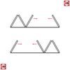 Four Folding Doors & Frame Kit - Pattern 10 Full Pane 3+1 - Obscure Glass - White Primed