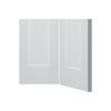Malton Shaker Bi- Fold Door - Clear Glass - White Primed