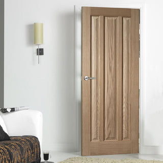 Image: door set kit kilburn 3 panelled oak door