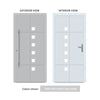 External ThruSafe Aluminium Front Door - 1150 CNC Grooves - 7 Colour Options