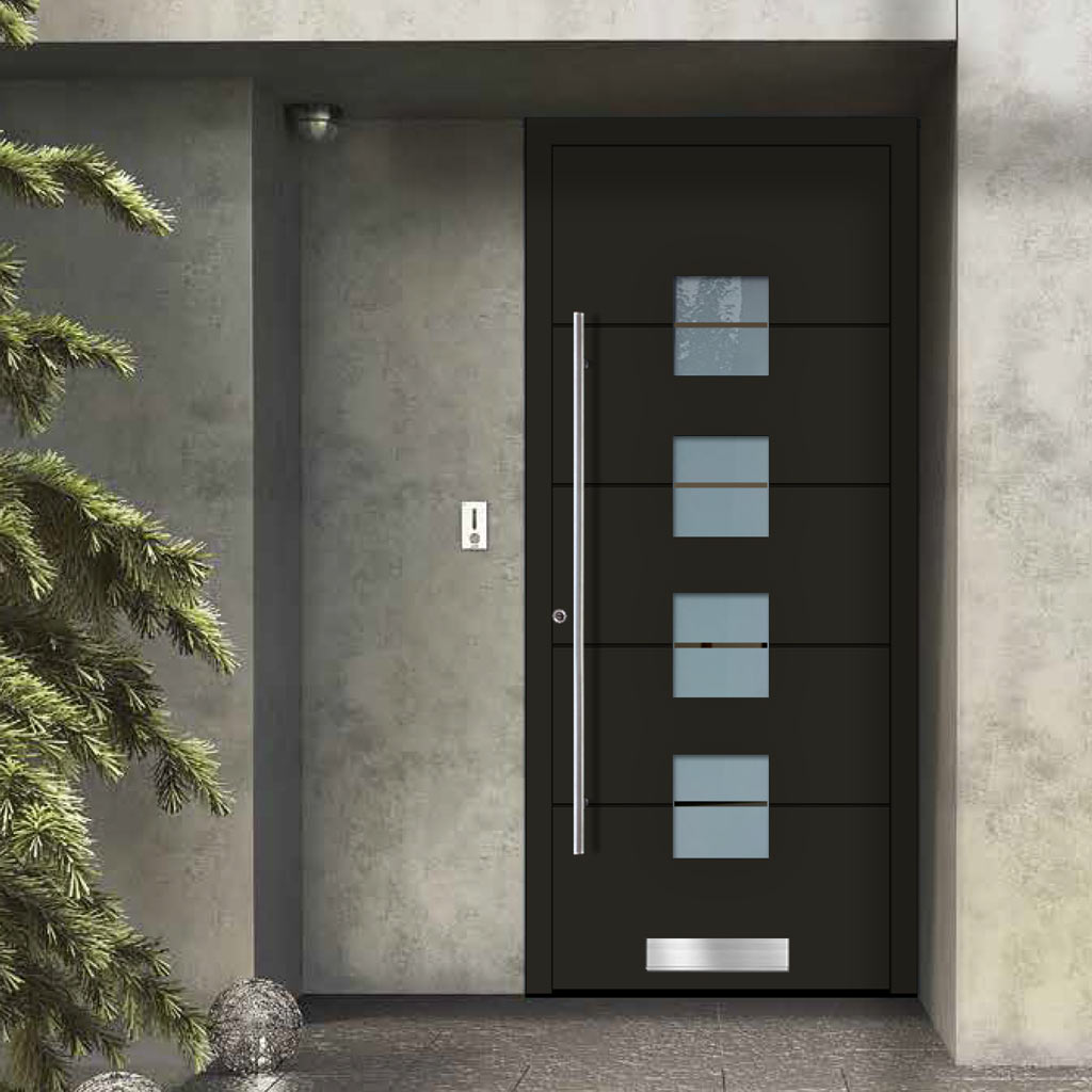 External ThruSafe Aluminium Front Door - 1160 Plain - 7 Colour Options