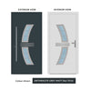 External ThruSafe Aluminium Front Door - 1320 Stainless Steel - 7 Colour Options