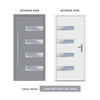 External ThruSafe Aluminium Front Door - 1325 Stainless Steel - 7 Colour Options